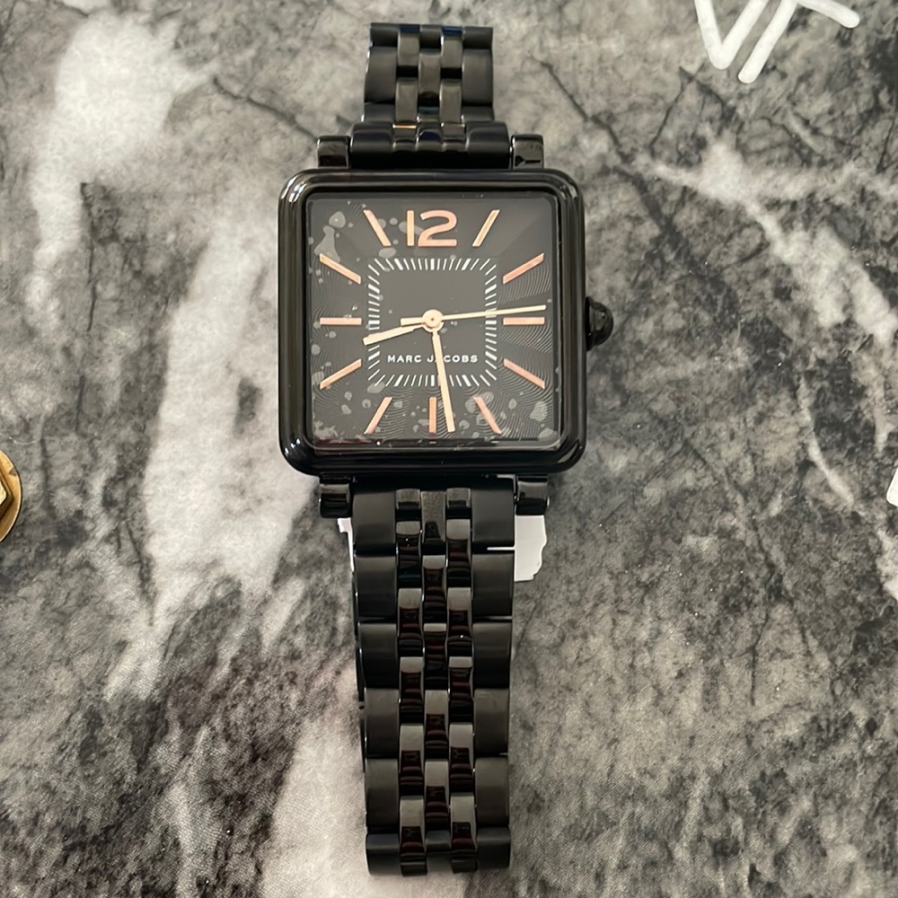 Black Stainless Steel Marc Jacobs Vic Watch
